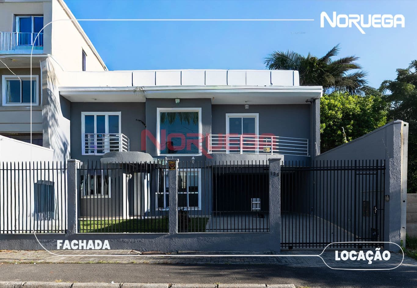 Imagem principal Sobrado para alugar no bairro vista alegre em Curitiba com 3 quartos, 4 vags de garagem, suíte e banheiro