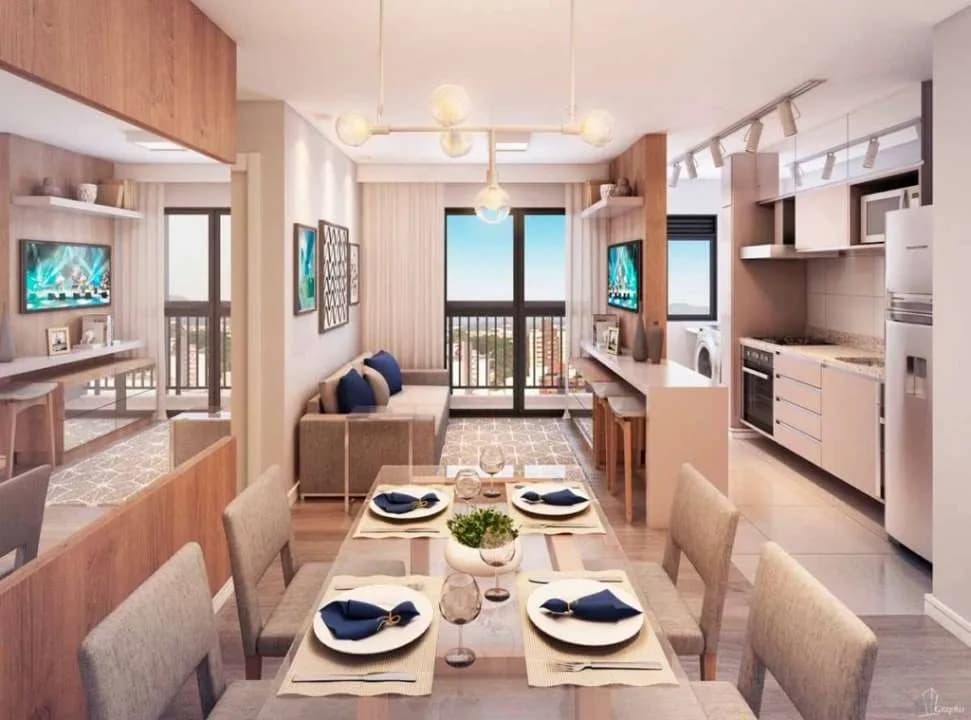 Imagem principal Apartamento  à venda na Cidade Industrial com  1 quarto, 1 sala, 1 banheiro e 1 vaga de garagem - 44,08 m².