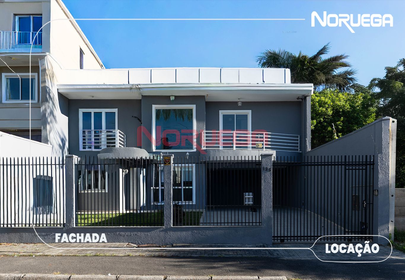 Sobrado para alugar no bairro vista alegre em Curitiba com 3 quartos, 4 vags de garagem, suíte e banheiro