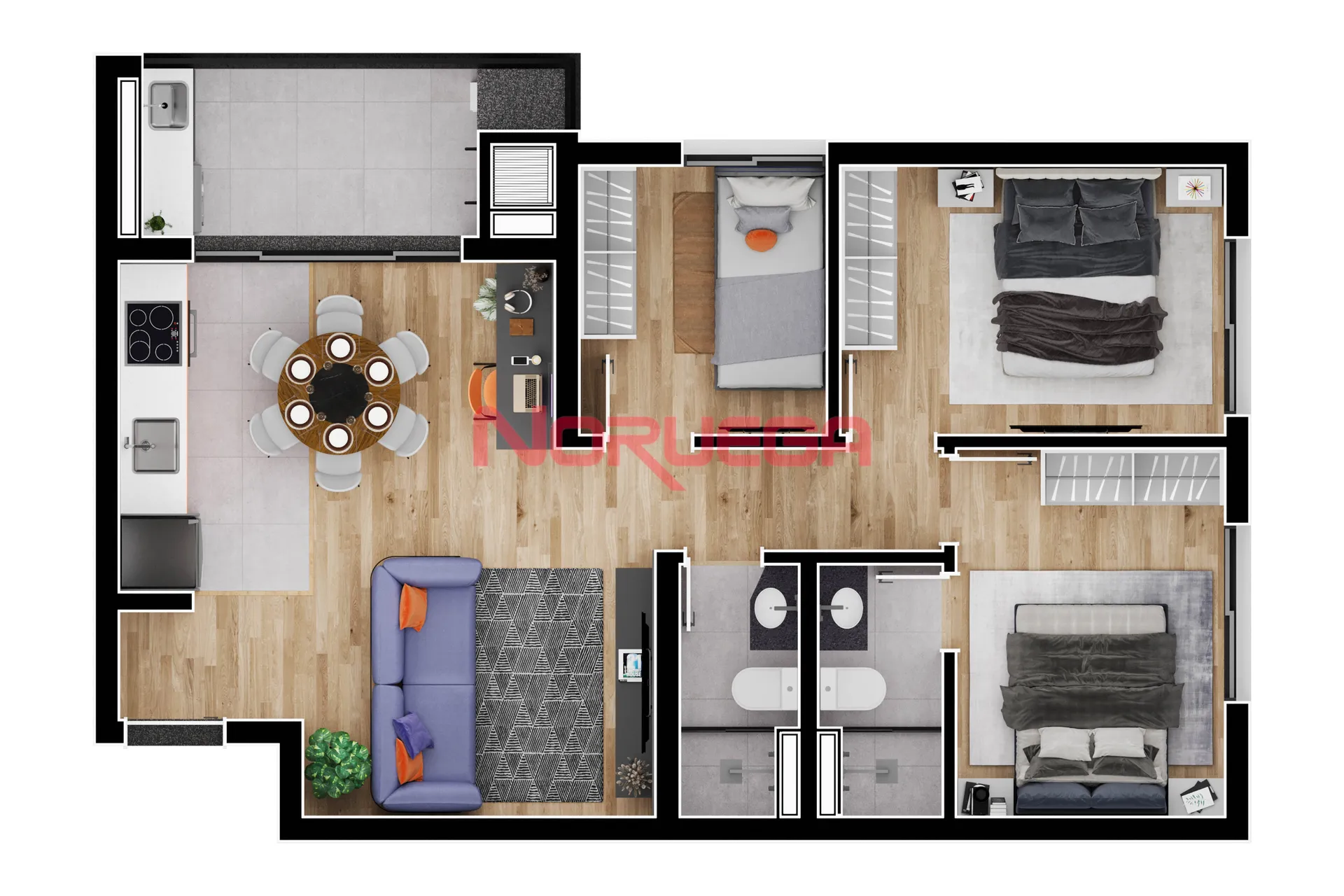 Apartamento, 3 quartos, 65 m² - Foto 4