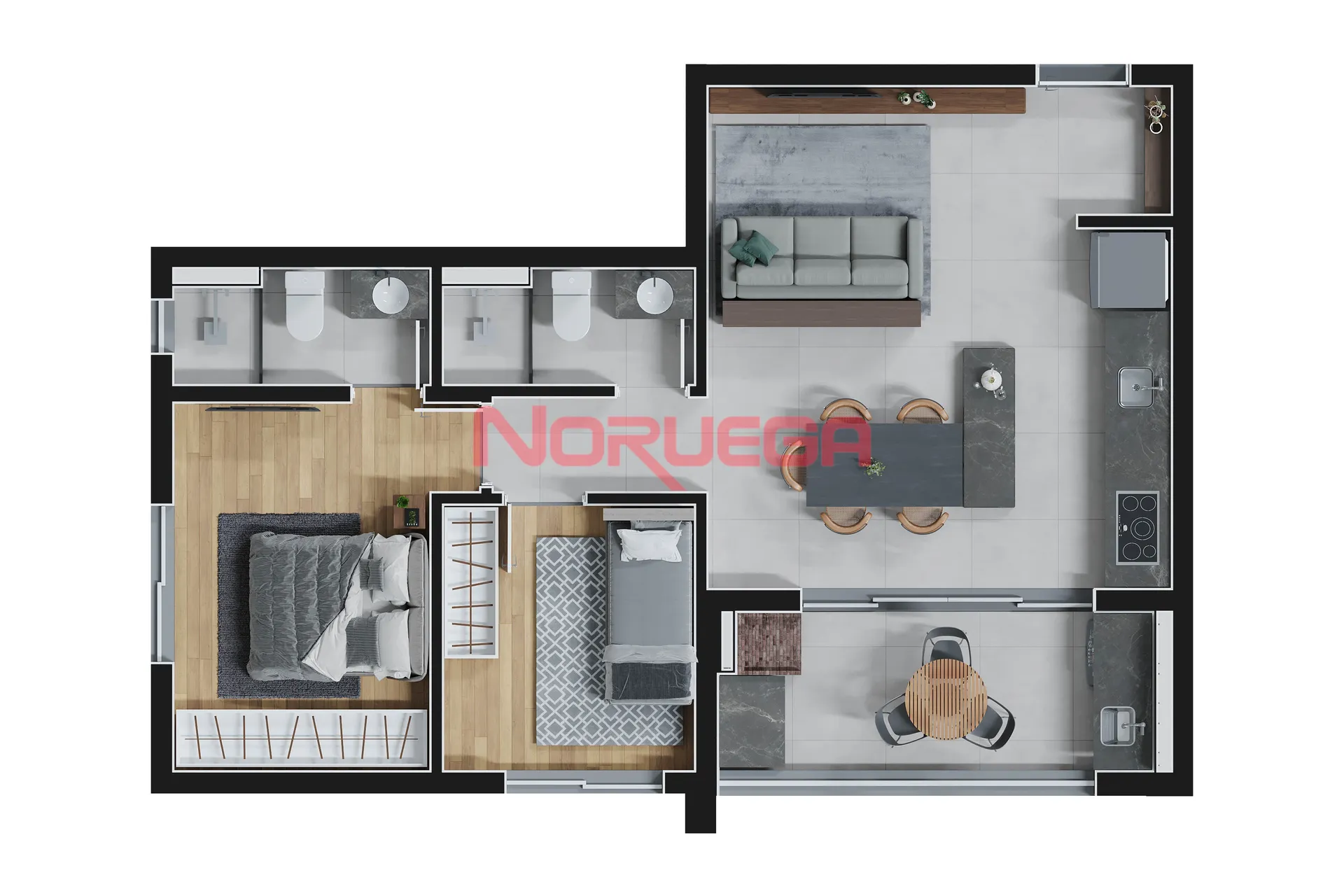 Apartamento, 3 quartos, 72 m² - Foto 2