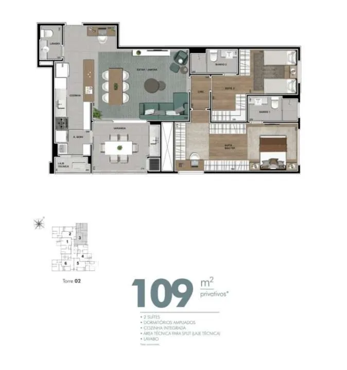 Apartamento, 3 quartos, 109 m² - Foto 28